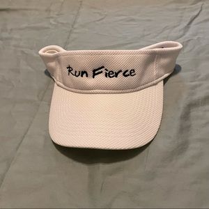 Run Fierce white and black visor